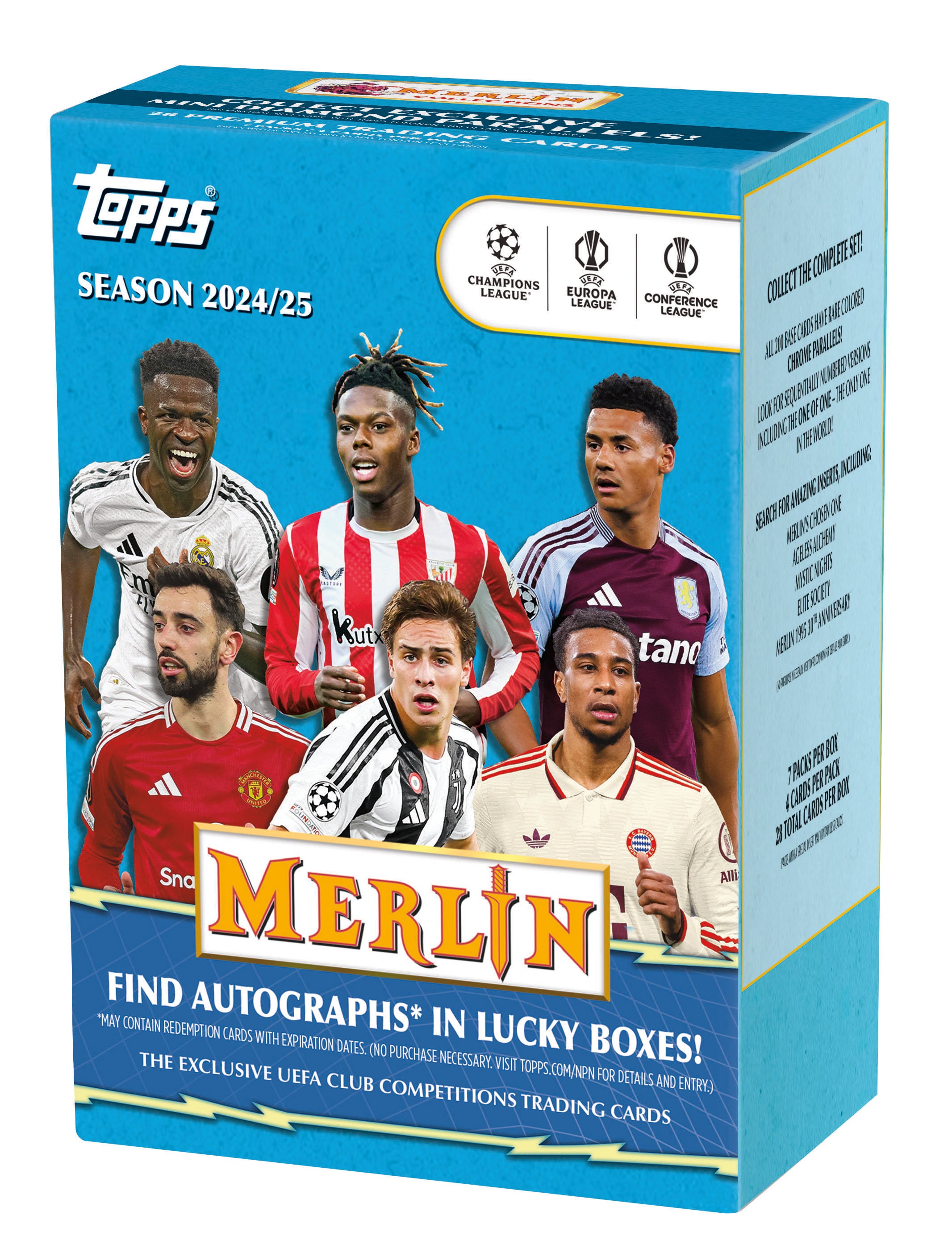 2024/25 Topps Chrome Merlin UEFA Club Competitions Soccer 7-Pack